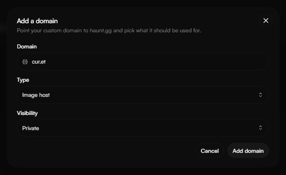 Account Add Domain