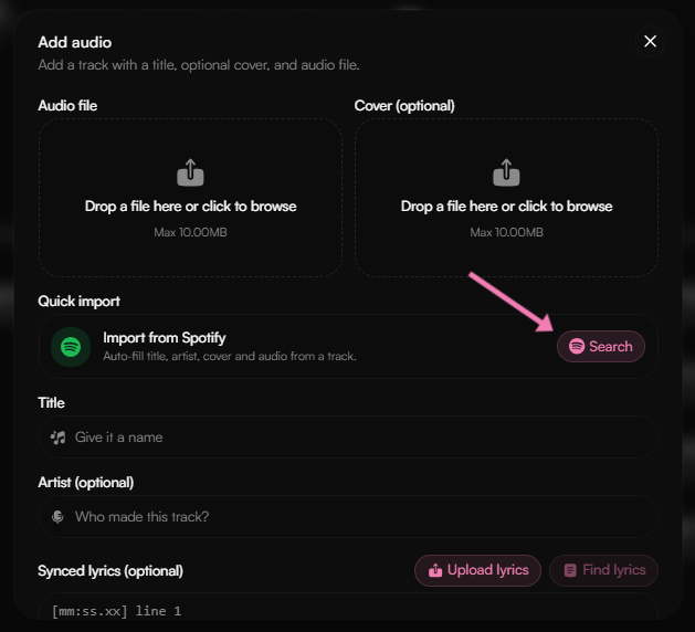 Import from Spotify