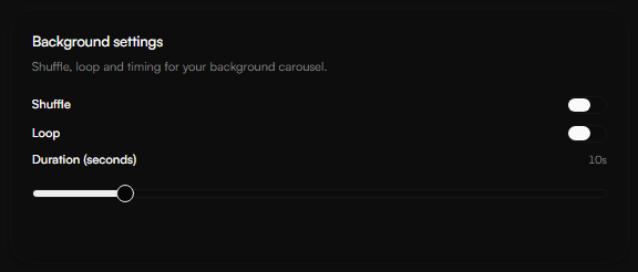 Background Settings