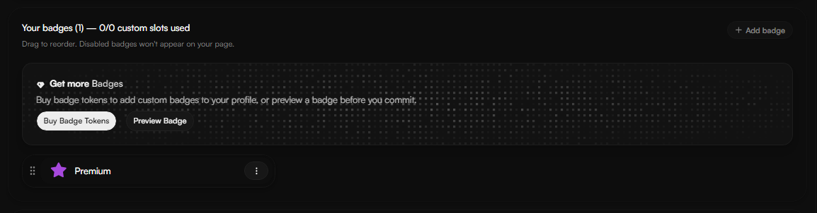 Your Badges