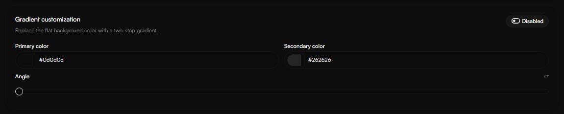 Gradient Customization