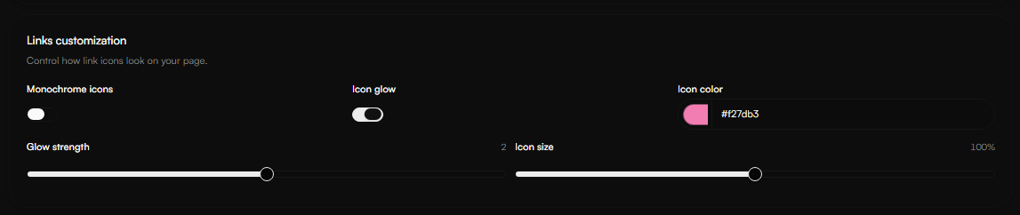 Links Customization