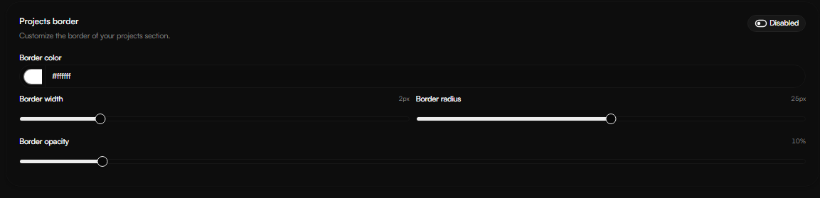 Projects Border